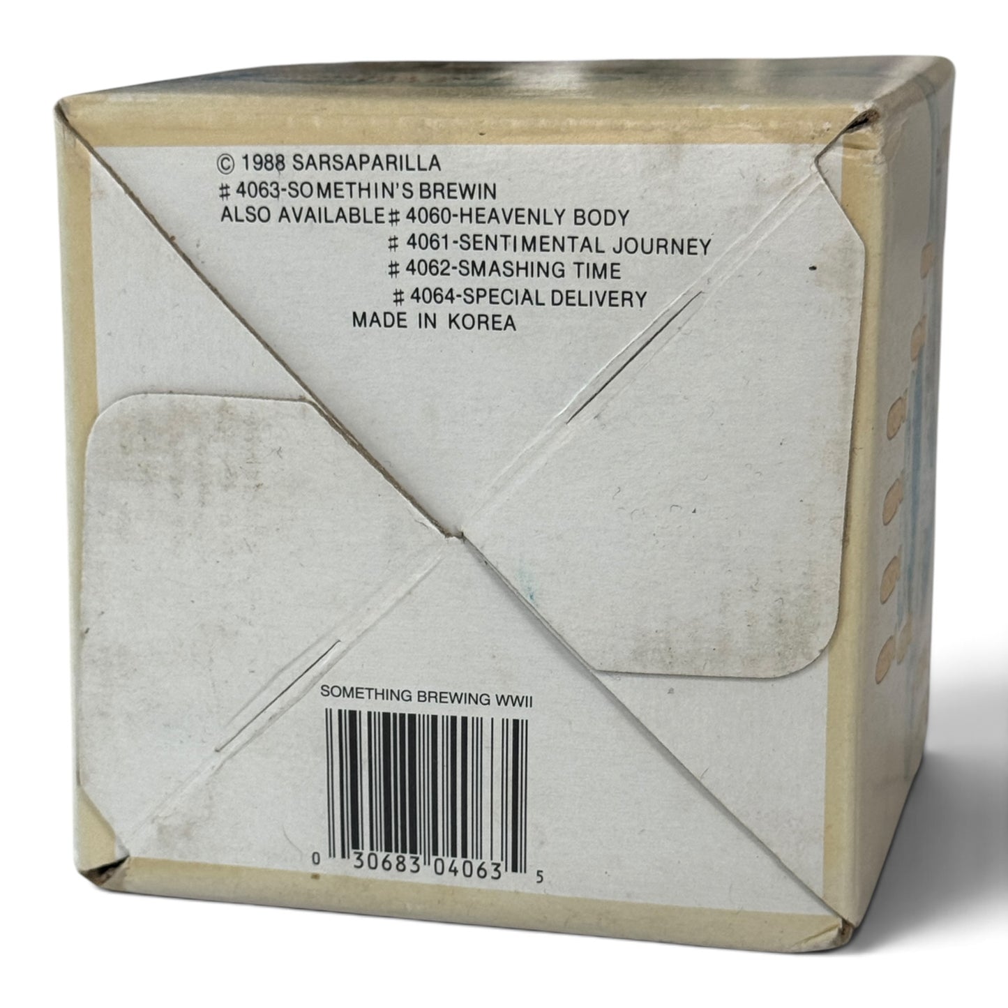 1988 Sarsaparilla "Somethin's Brewin'" WWII Nose Art Mug #4063 with Original Box