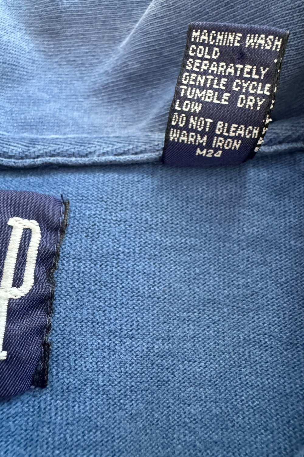 90s Gap Rugby Polo Striped Blue Green Yellow Distressed Large