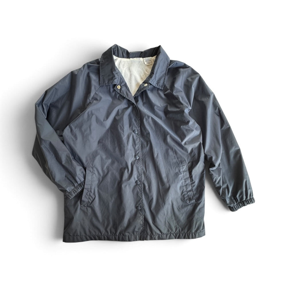 Blair Blue Nylon Snap Coach Jacket