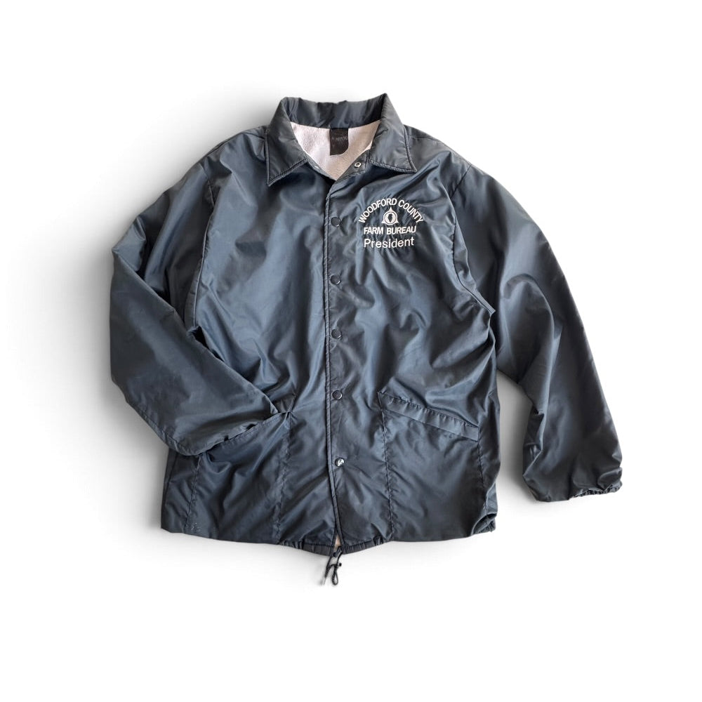 Aristo Jac Blue Nylon Coach Jacket Woodford County Farm Bureau