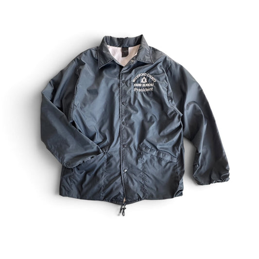 Aristo Jac Blue Nylon Coach Jacket Woodford County Farm Bureau