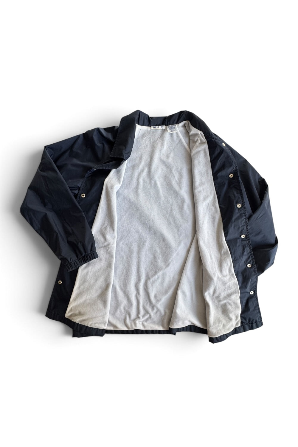 Blair Blue Nylon Snap Coach Jacket