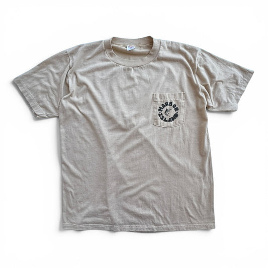 90s Jerzees Harbor Island Bobbin Jean Fishing Team Pocket Tee