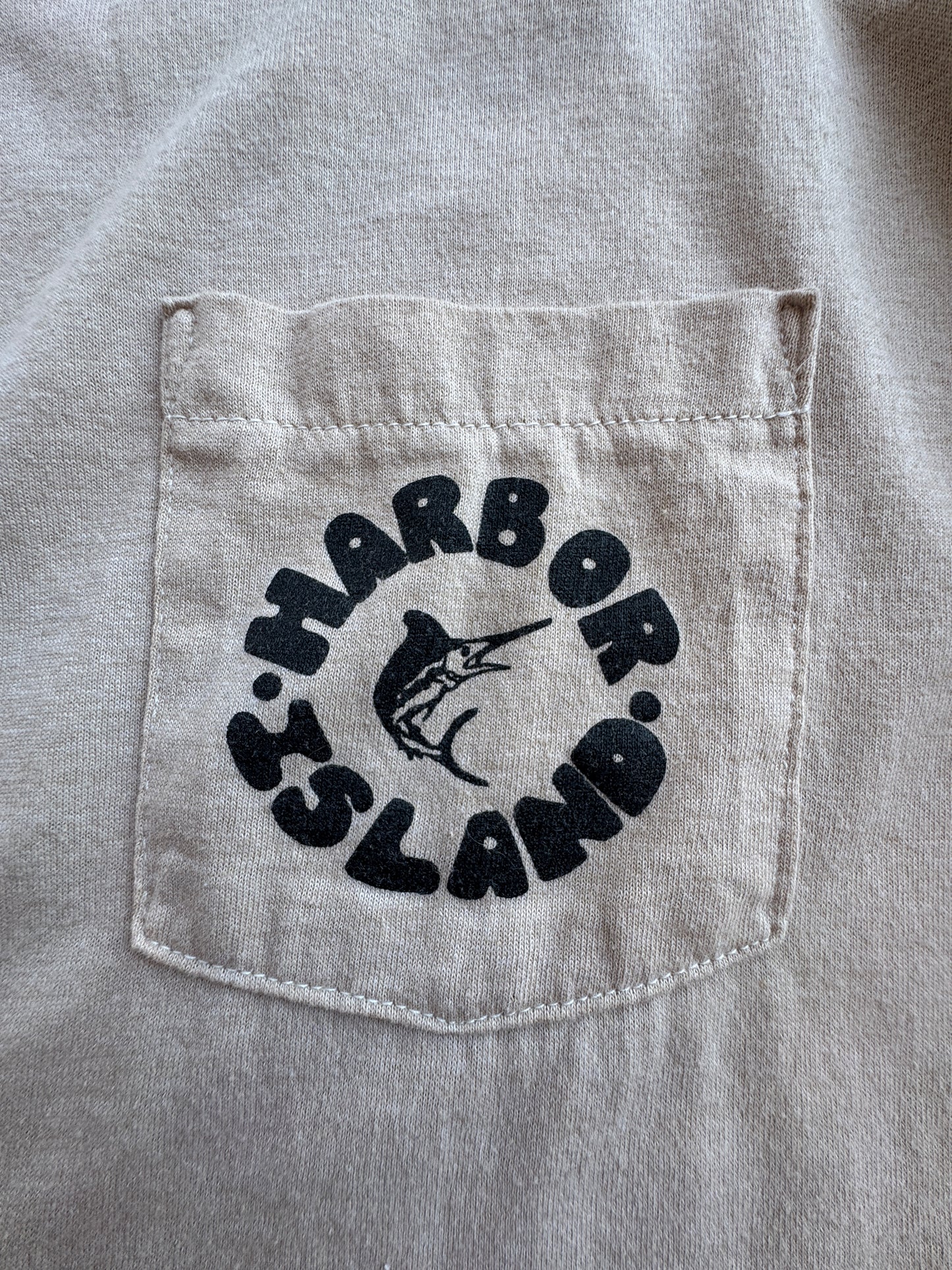 90s Jerzees Harbor Island Bobbin Jean Fishing Team Pocket Tee