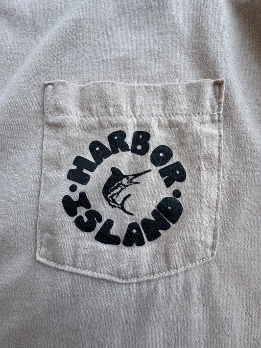 90s Jerzees Harbor Island Bobbin Jean Fishing Team Pocket Tee