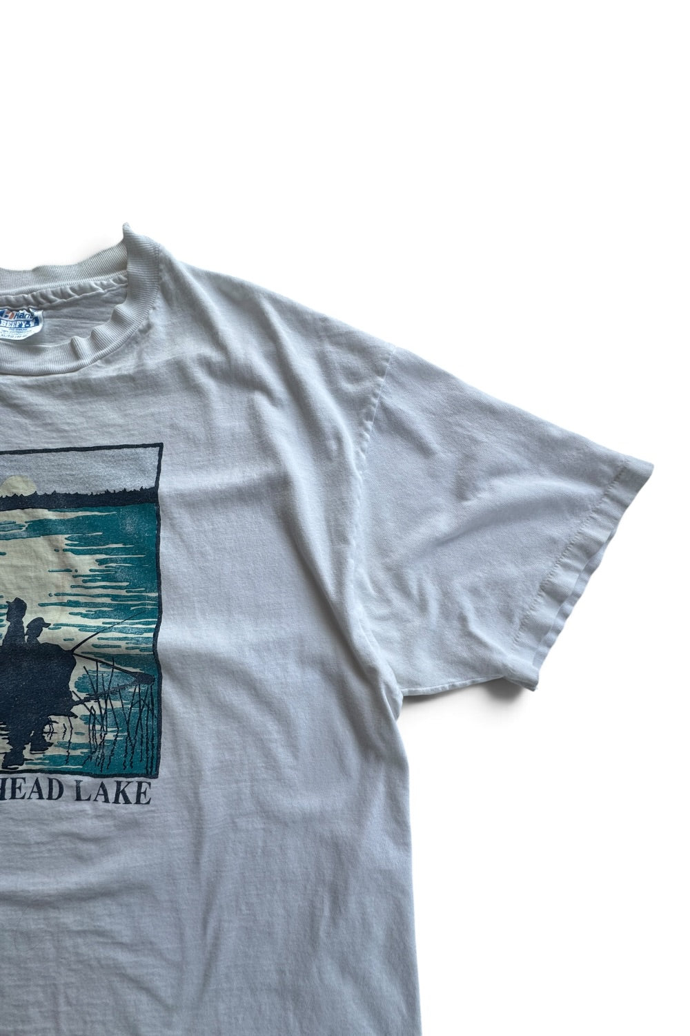 91' Hanes Beefy-T Moosehead Lake Fishing Graphic Tee