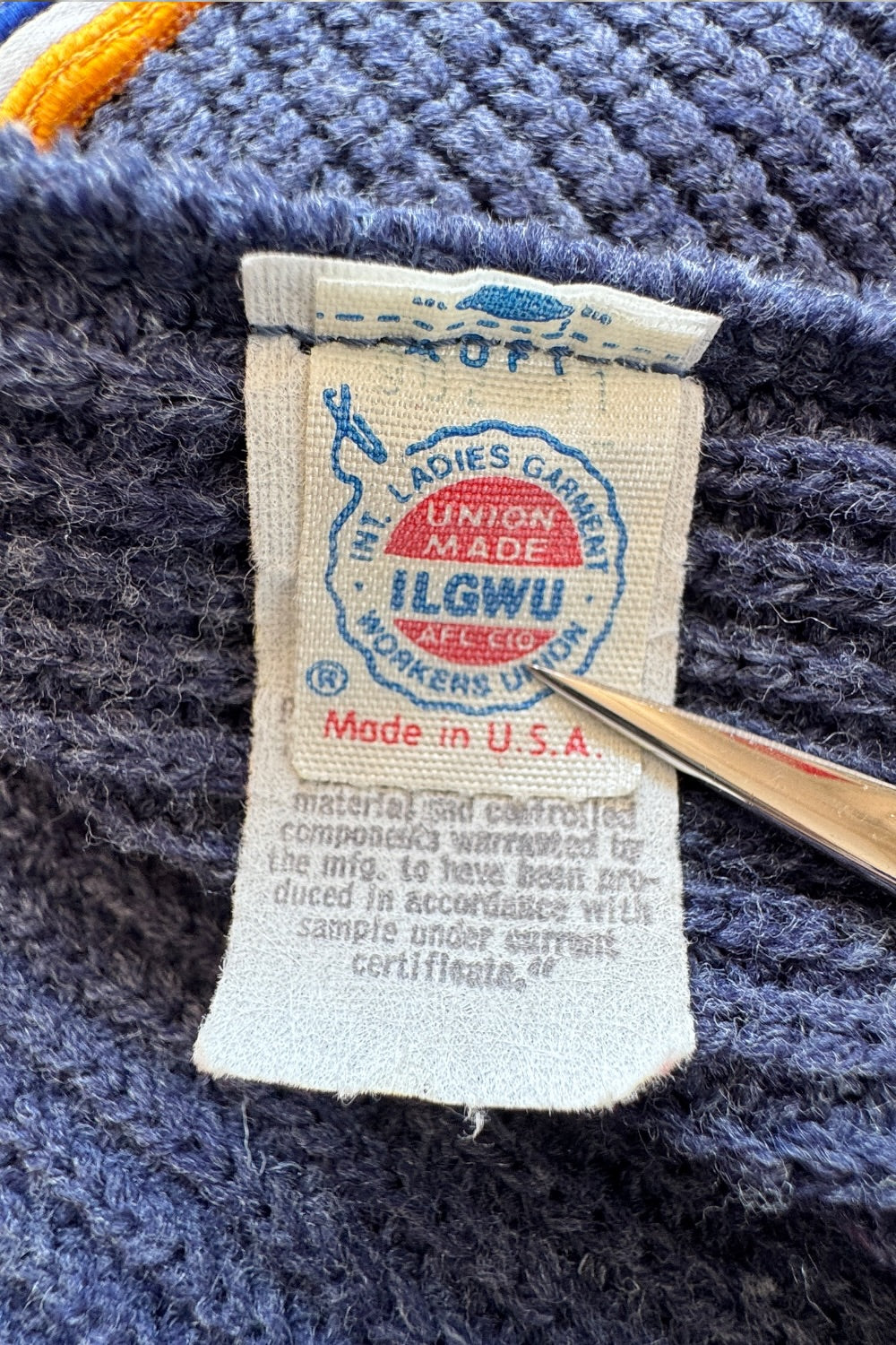 USPS Mail Carrier Zip Cardigan Sweater Orlon Acrylic ILGWU Union Made