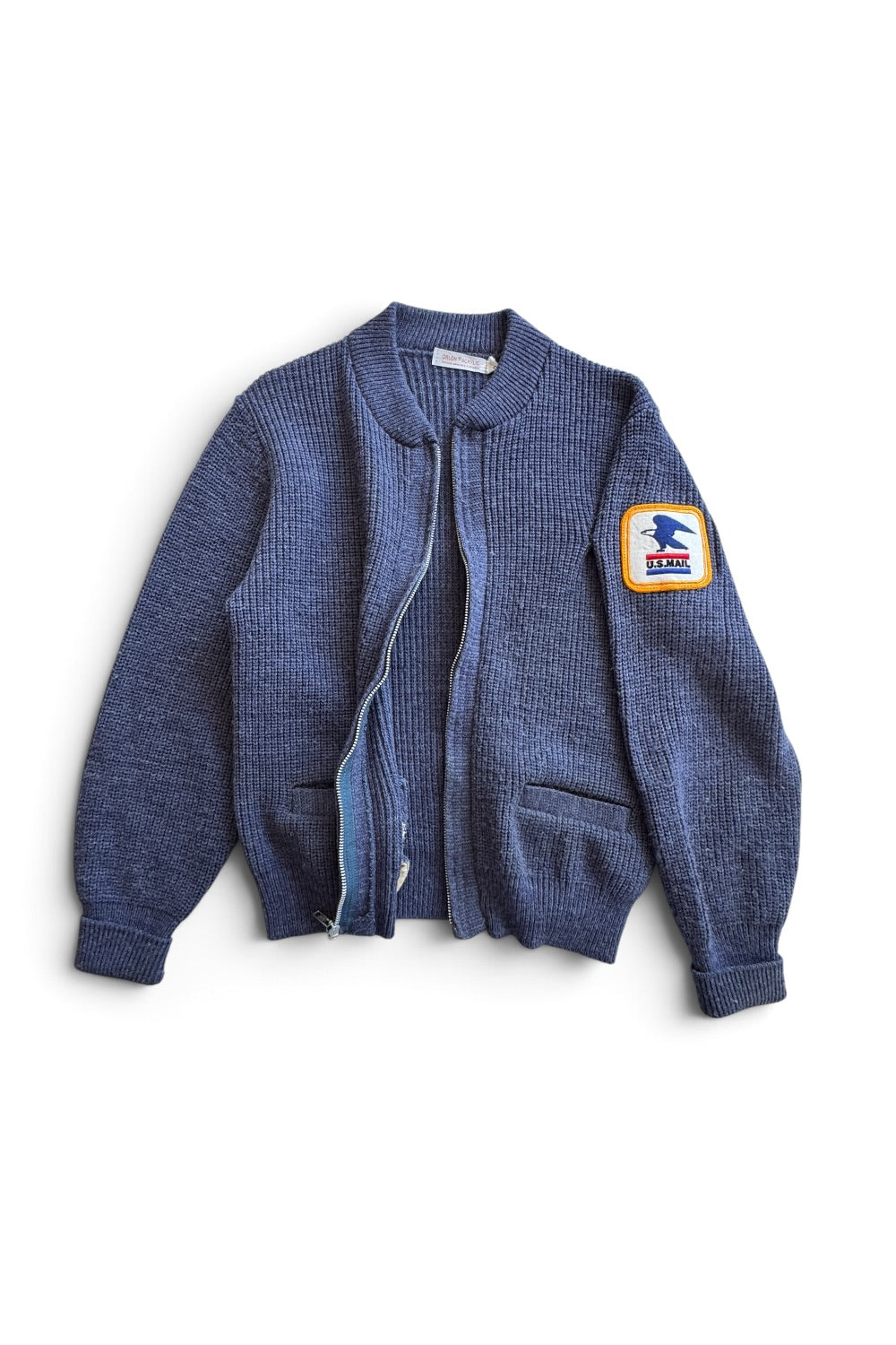 USPS Mail Carrier Zip Cardigan Sweater Orlon Acrylic ILGWU Union Made
