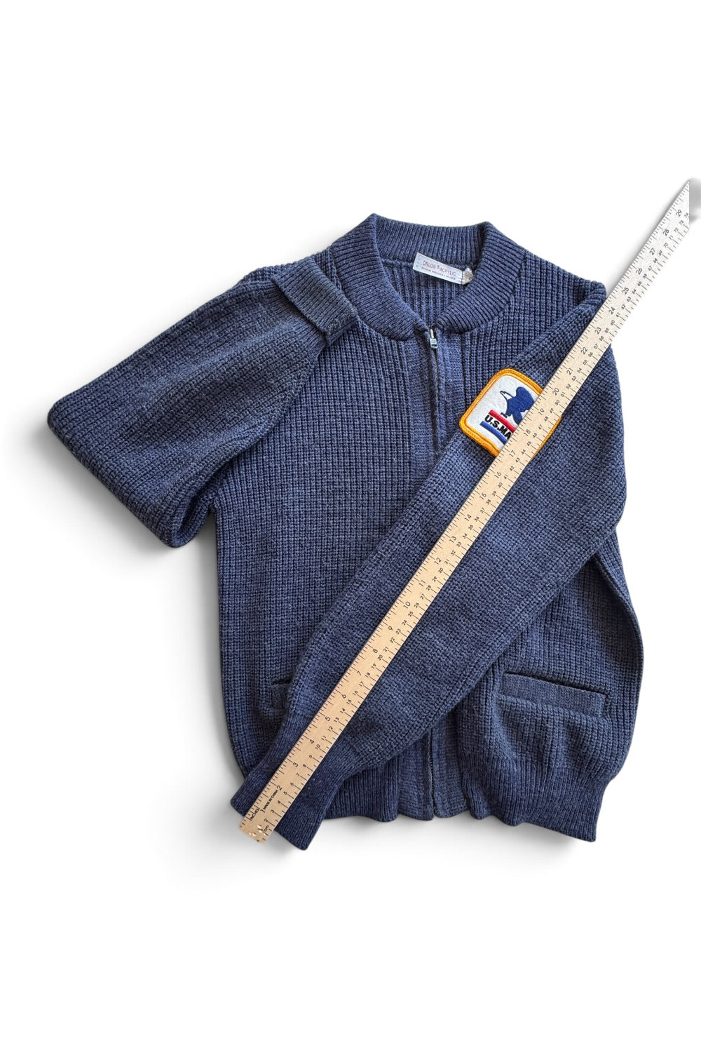 USPS Mail Carrier Zip Cardigan Sweater Orlon Acrylic ILGWU Union Made