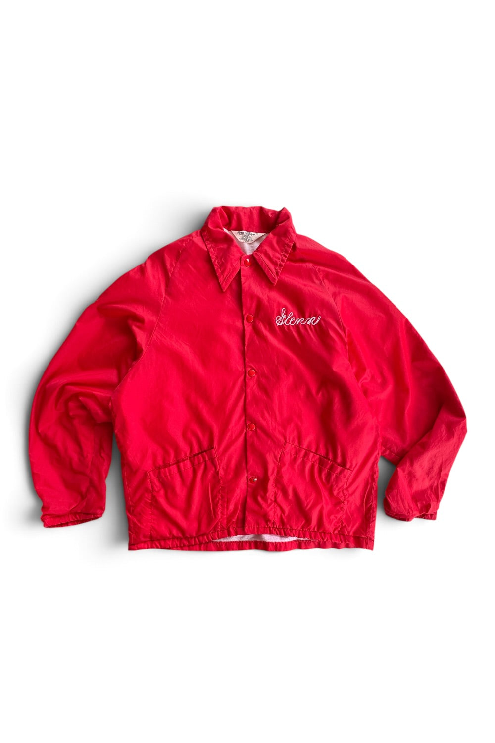 Don Alleson Red Nylon Fire Department Jacket Avoca Hose Co Chainstitch