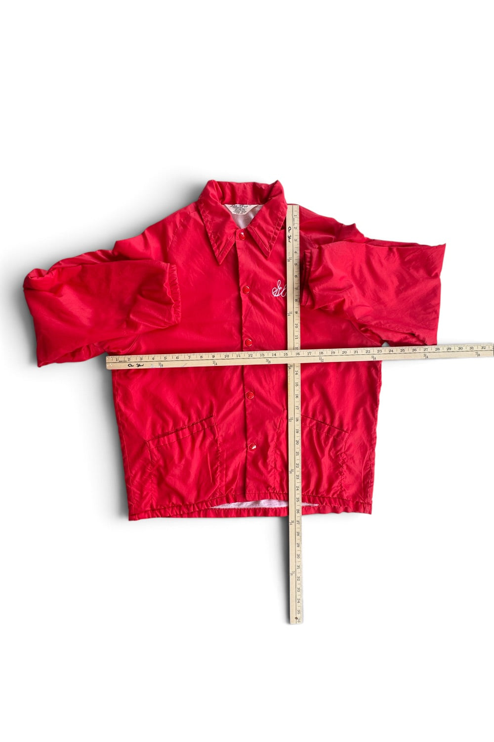 Don Alleson Red Nylon Fire Department Jacket Avoca Hose Co Chainstitch