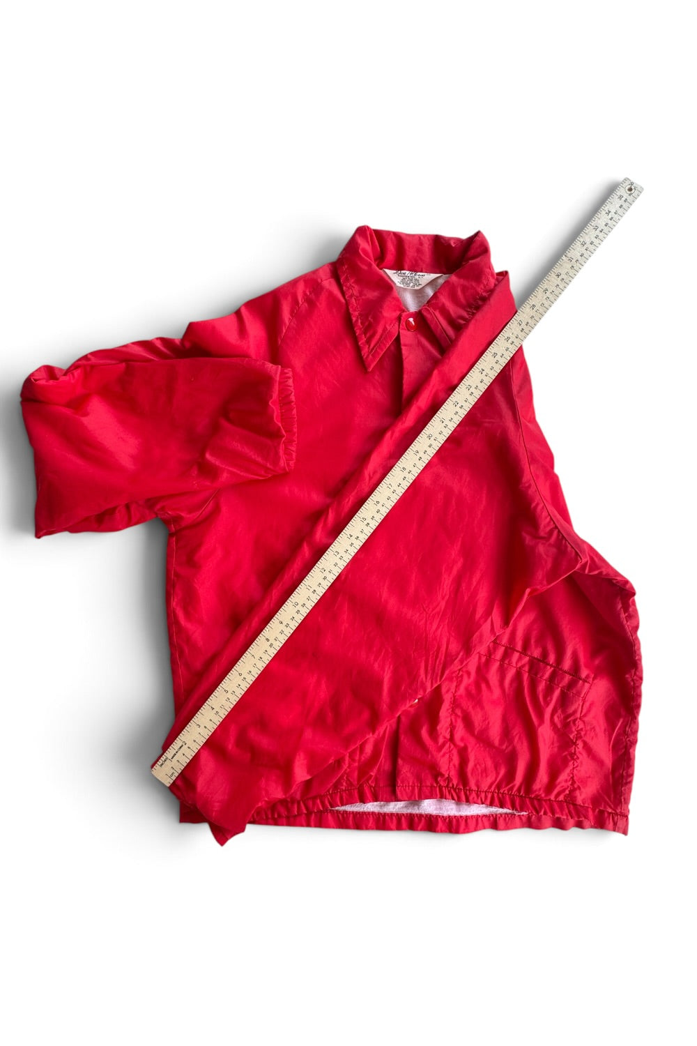 Don Alleson Red Nylon Fire Department Jacket Avoca Hose Co Chainstitch