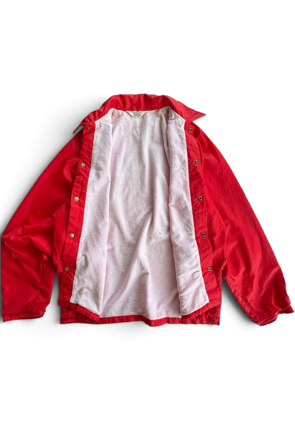 Don Alleson Red Nylon Fire Department Jacket Avoca Hose Co Chainstitch