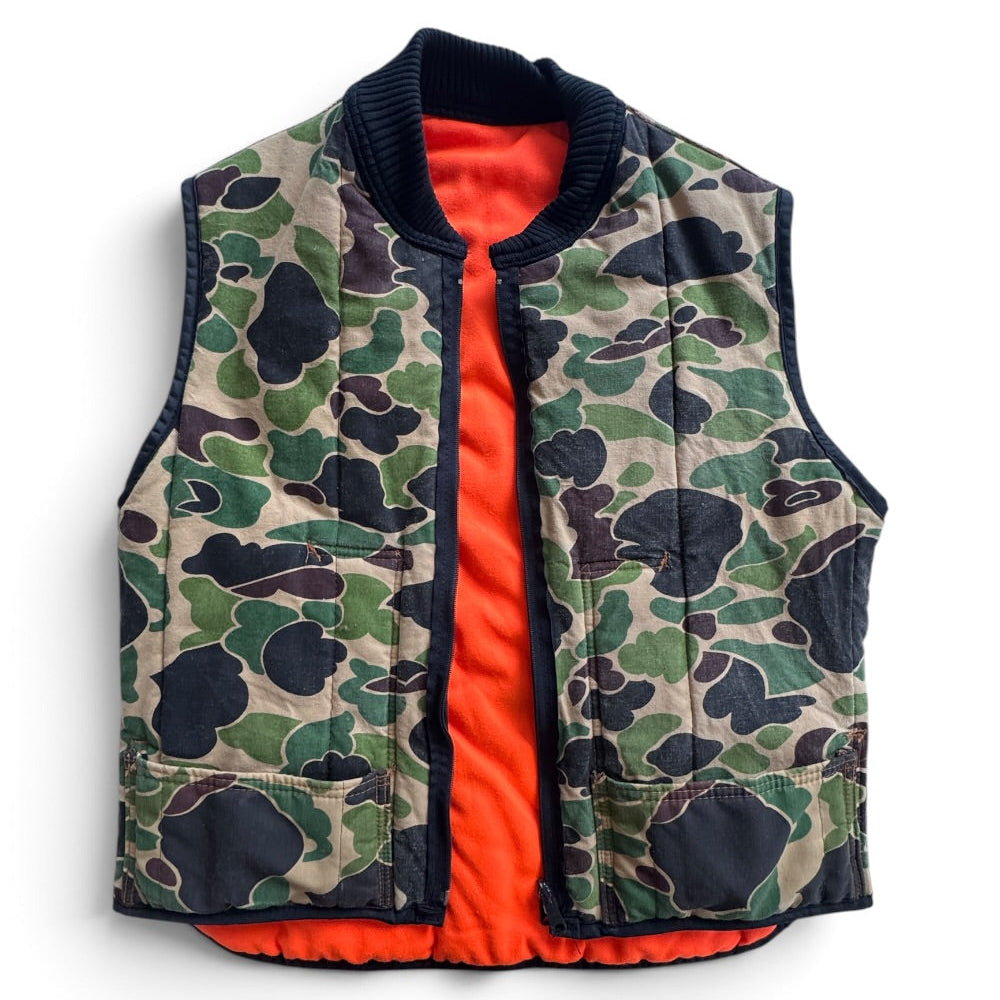 SafTBak Reversible Frog Skin Camo Canvas Vest Hi-Vis Orange