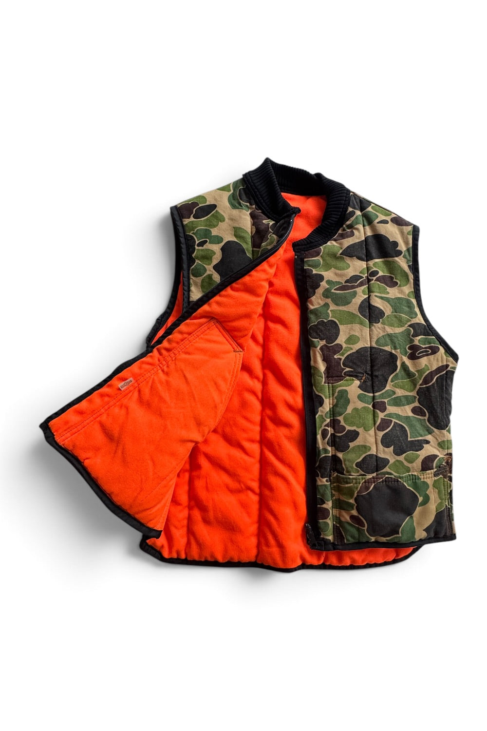 SafTBak Reversible Frog Skin Camo Canvas Vest Hi-Vis Orange