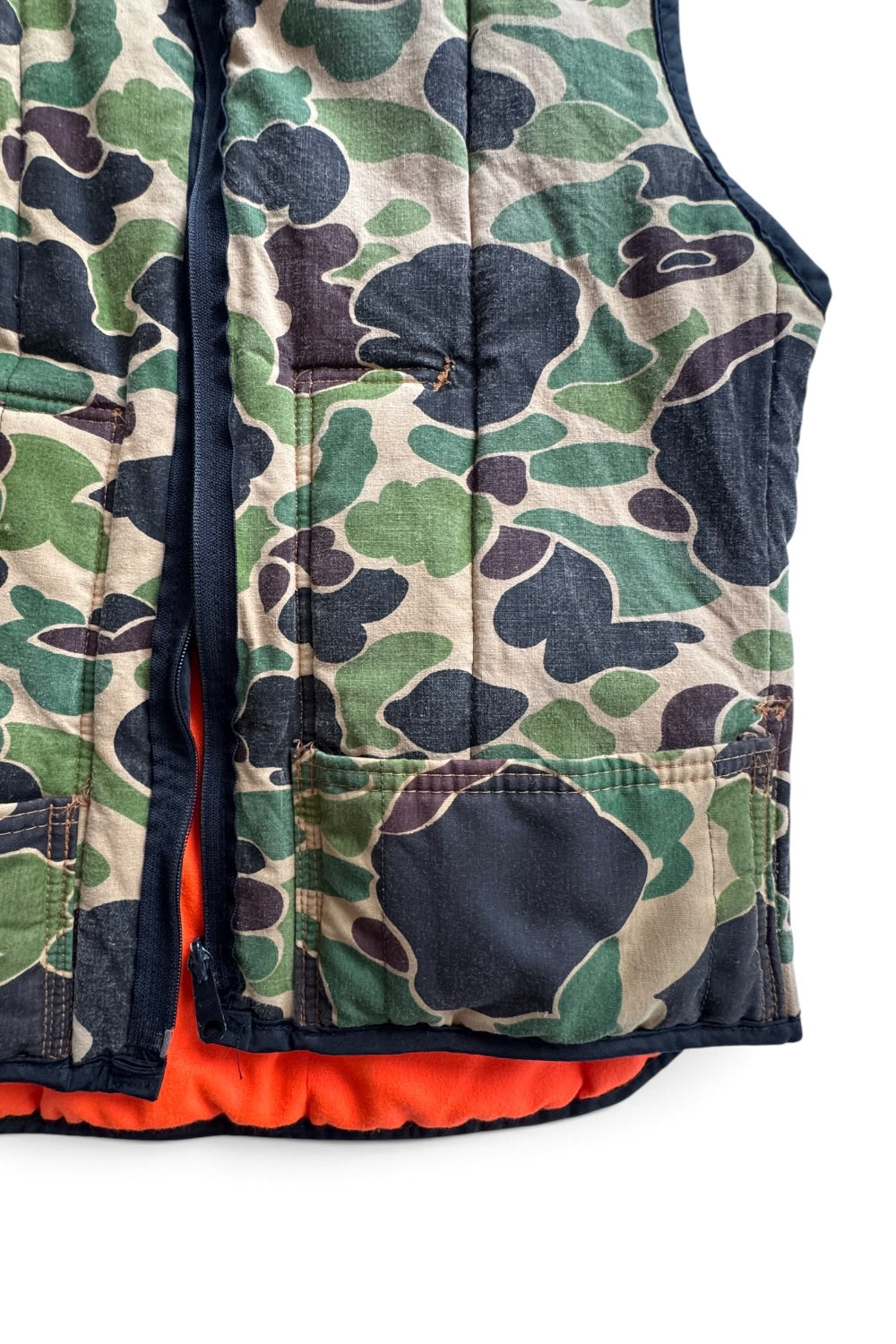 SafTBak Reversible Frog Skin Camo Canvas Vest Hi-Vis Orange