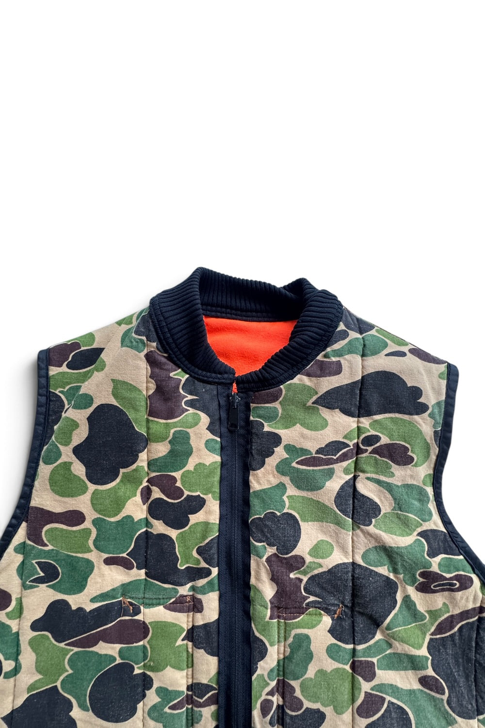 SafTBak Reversible Frog Skin Camo Canvas Vest Hi-Vis Orange