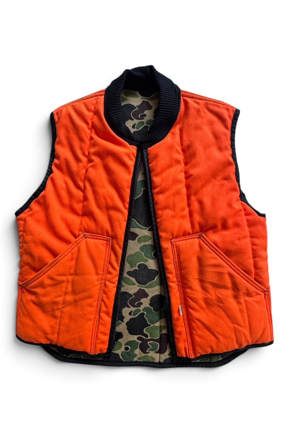 SafTBak Reversible Frog Skin Camo Canvas Vest Hi-Vis Orange