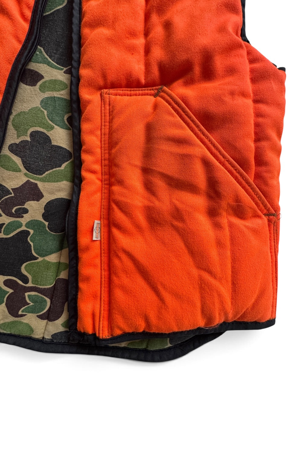 SafTBak Reversible Frog Skin Camo Canvas Vest Hi-Vis Orange