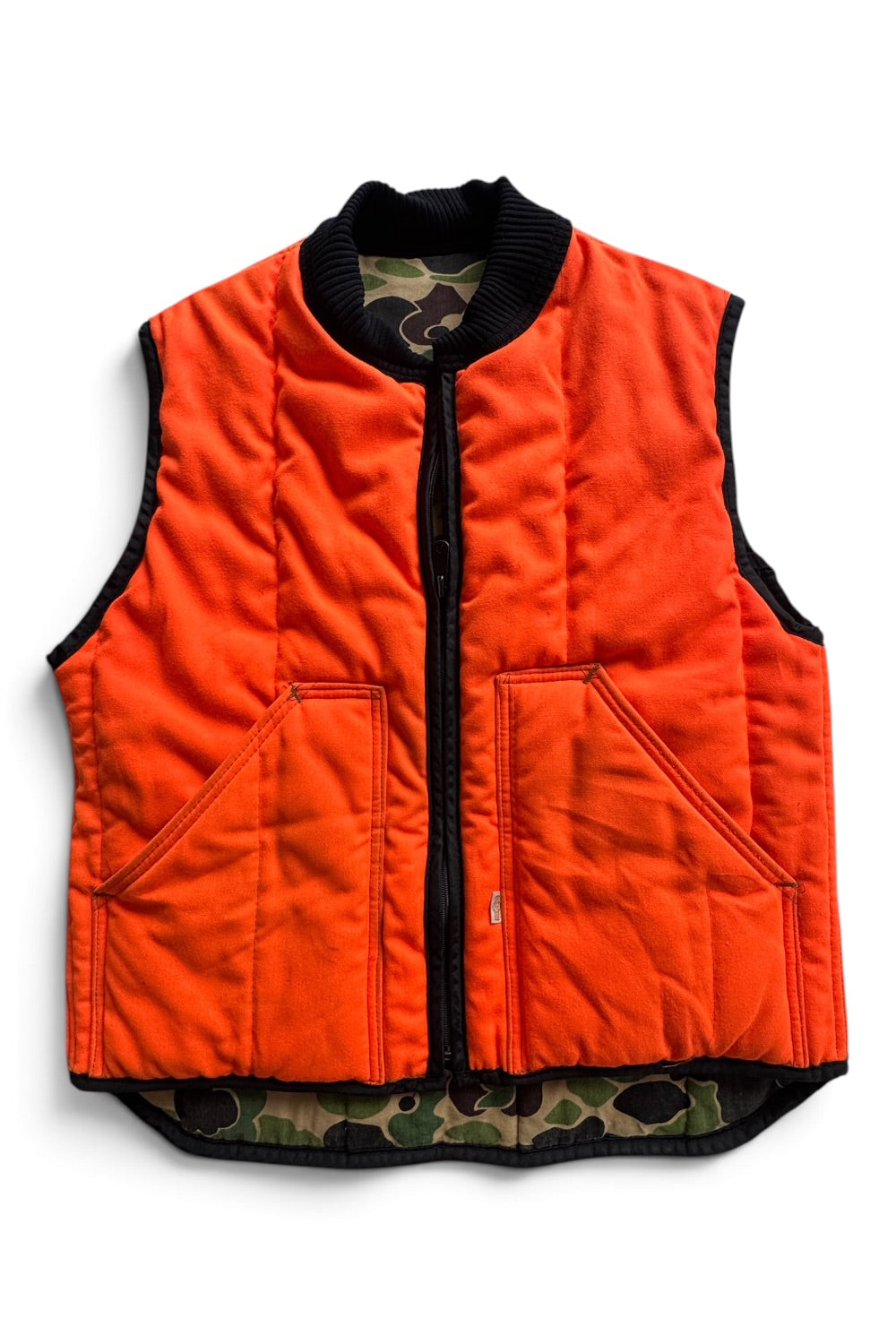 SafTBak Reversible Frog Skin Camo Canvas Vest Hi-Vis Orange