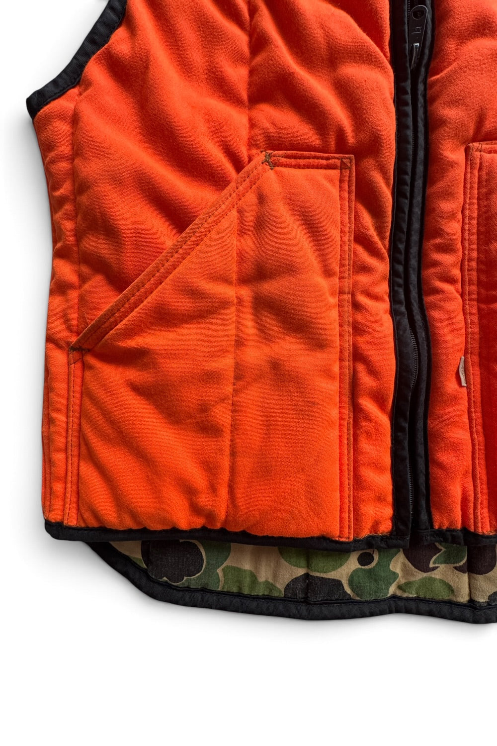 SafTBak Reversible Frog Skin Camo Canvas Vest Hi-Vis Orange