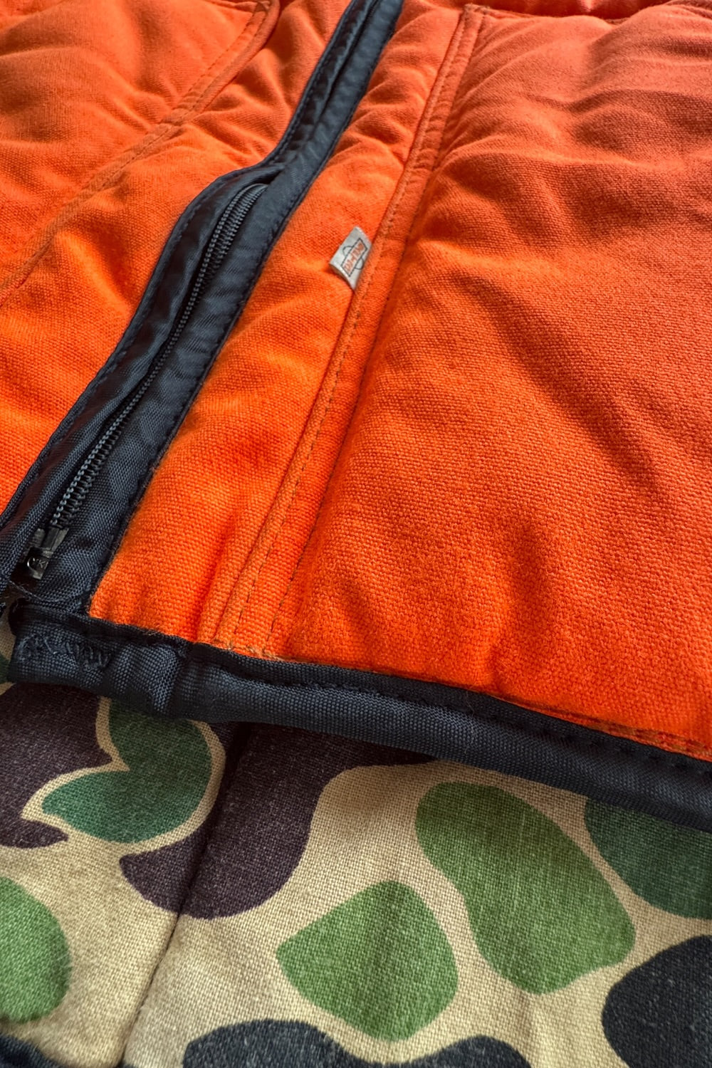 SafTBak Reversible Frog Skin Camo Canvas Vest Hi-Vis Orange