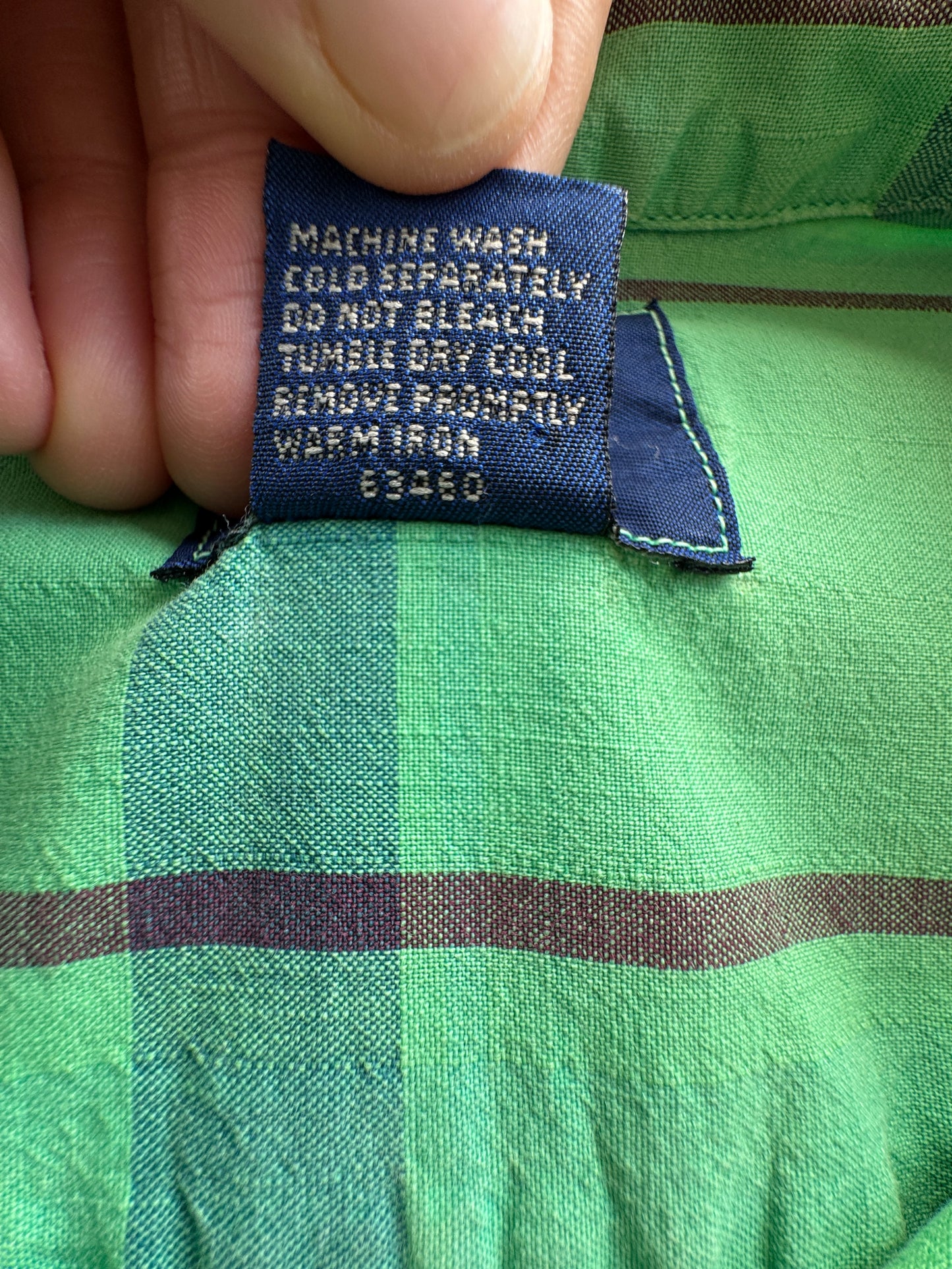 90s Gap Green Plaid Short Sleeve Button Down Shirt