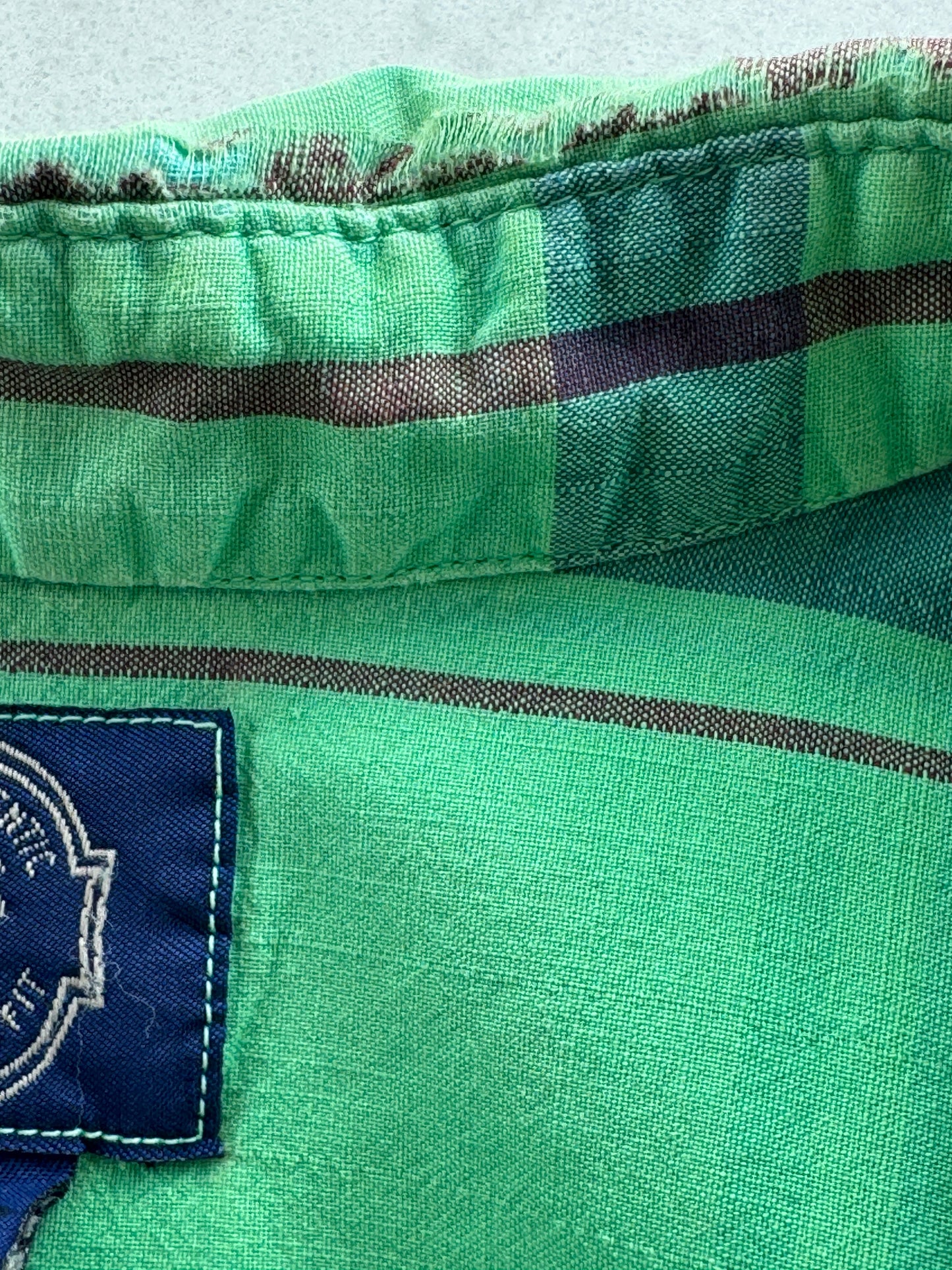 90s Gap Green Plaid Short Sleeve Button Down Shirt