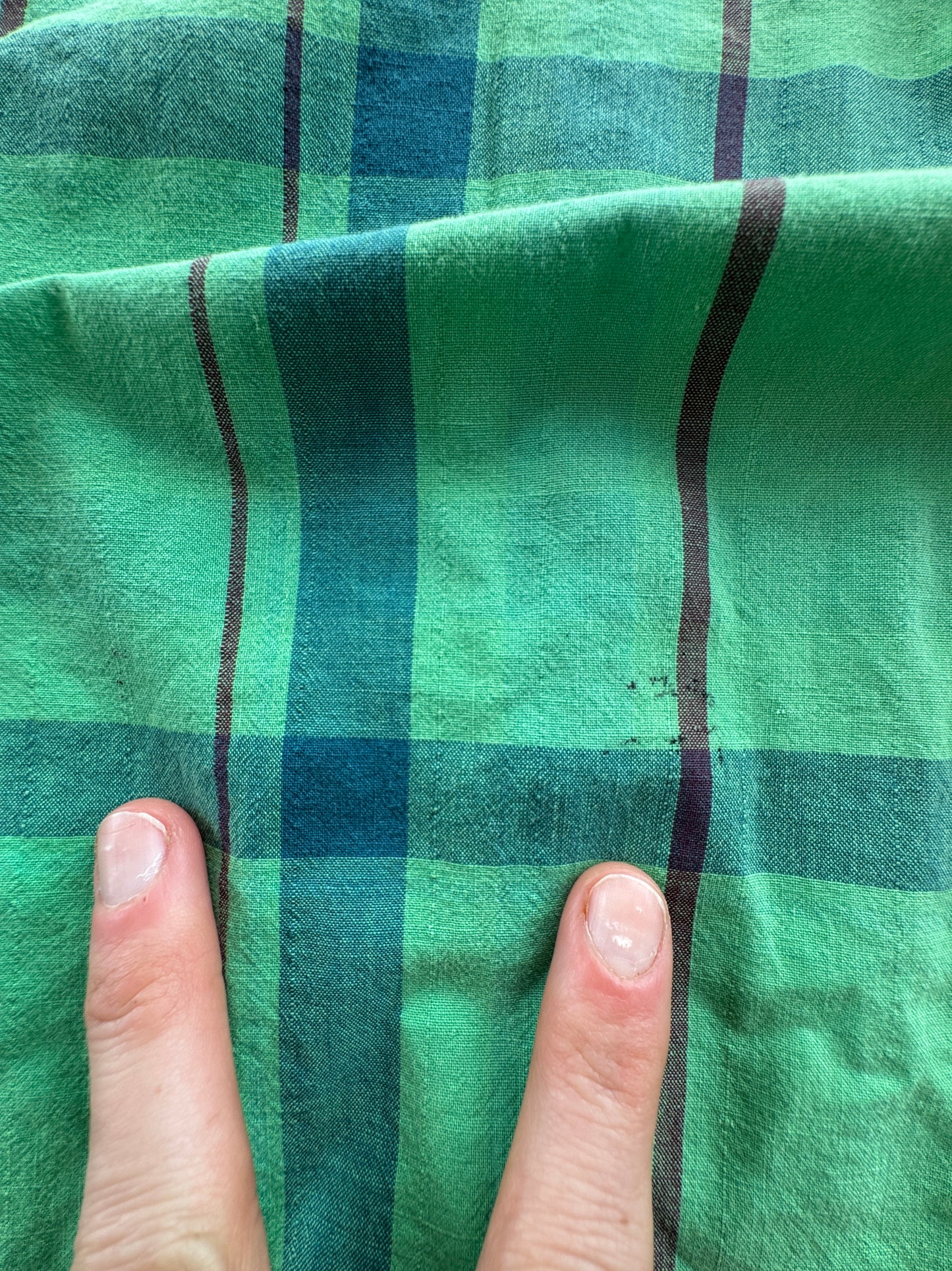 90s Gap Green Plaid Short Sleeve Button Down Shirt