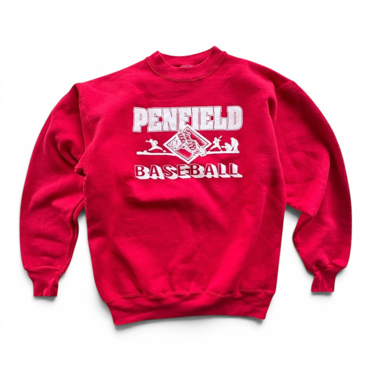 90s Penfield Baseball Crewneck Sweatshirt Red