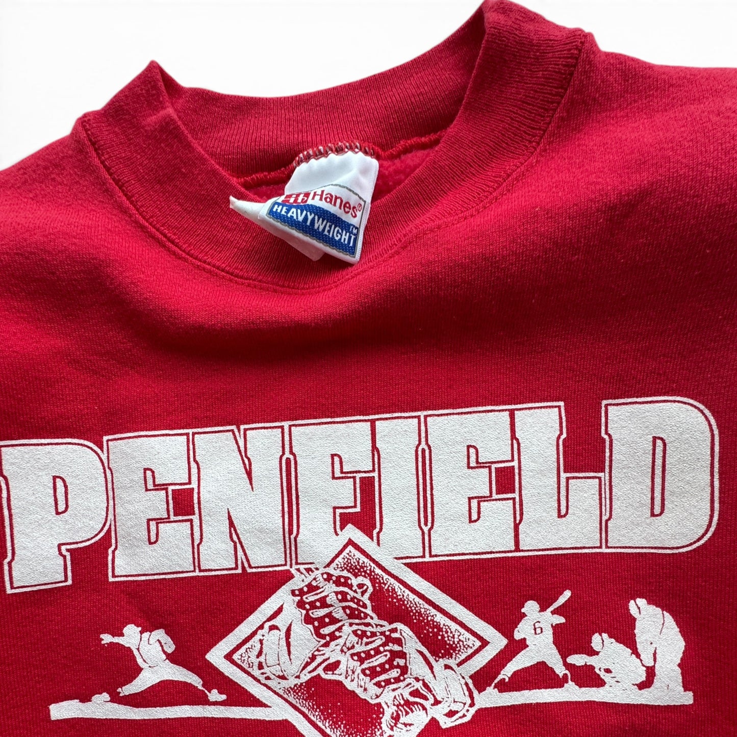 90s Penfield Baseball Crewneck Sweatshirt Red
