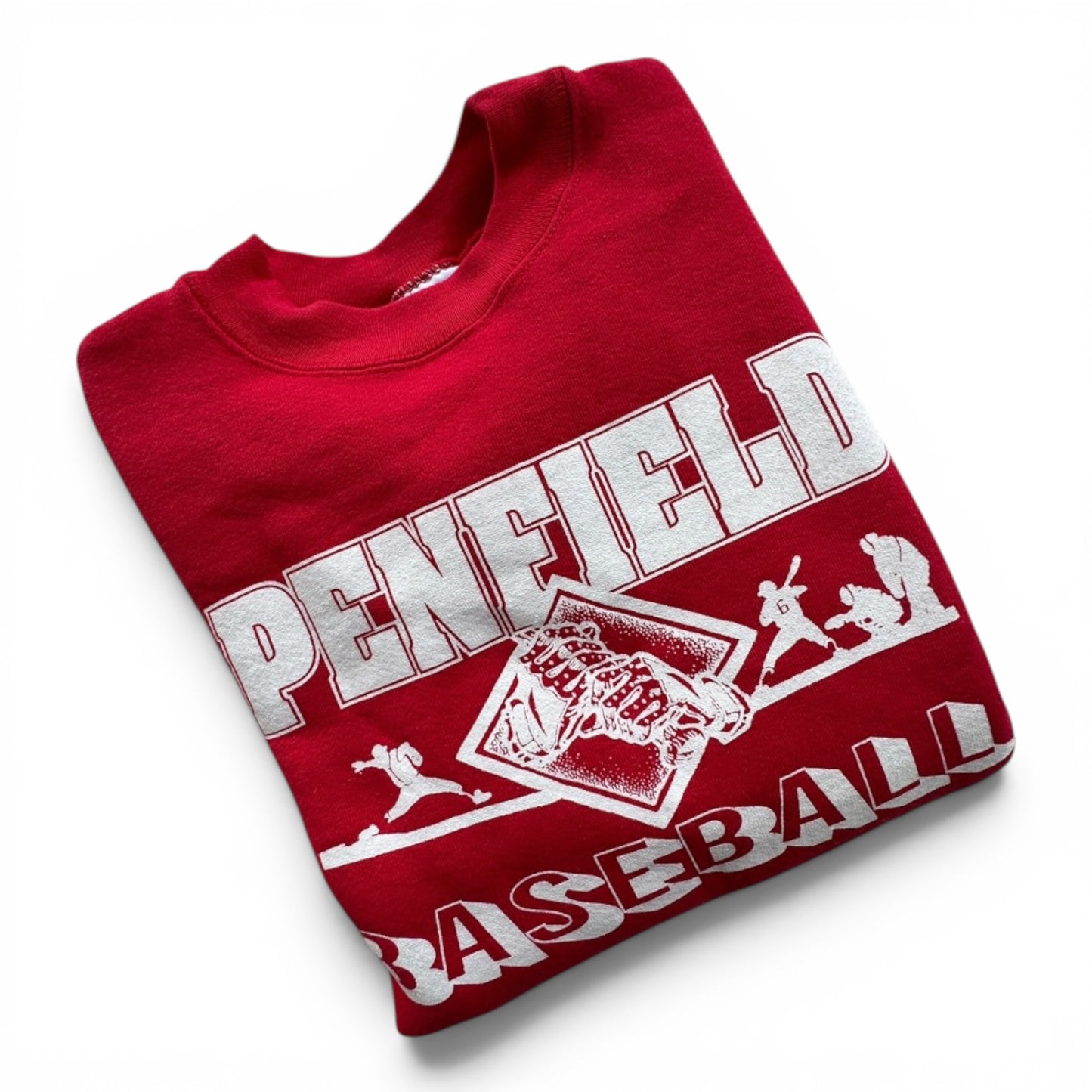 90s Penfield Baseball Crewneck Sweatshirt Red