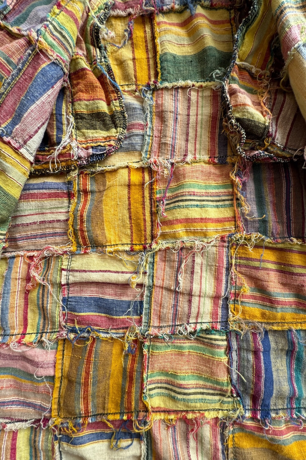 70s Gentleman John Madras Patchwork Shirt  Men's Large