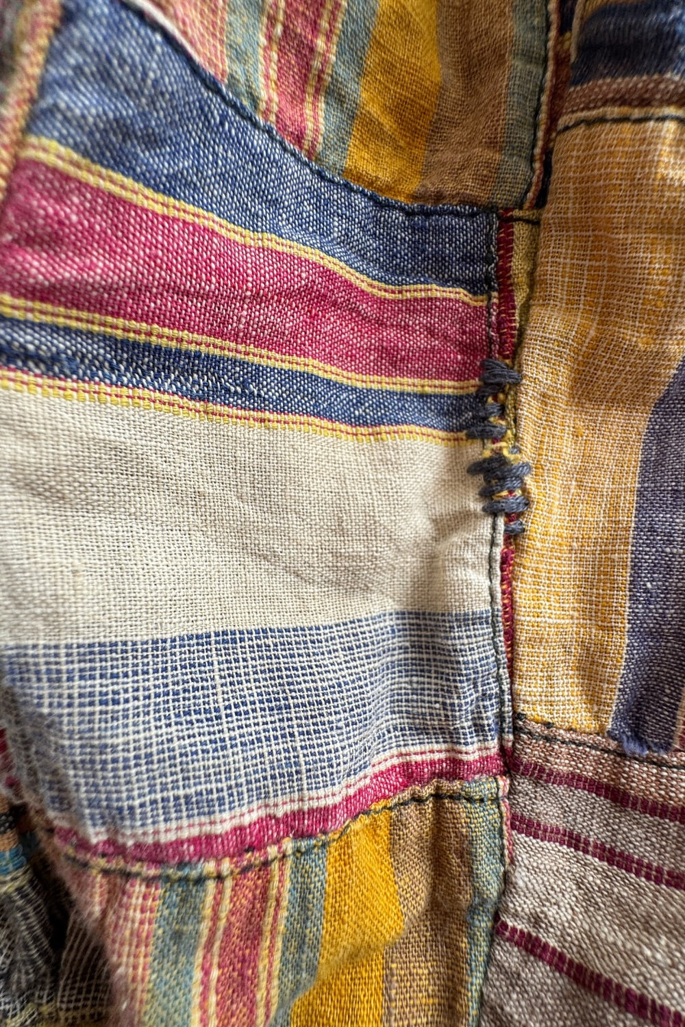 70s Gentleman John Madras Patchwork Shirt  Men's Large