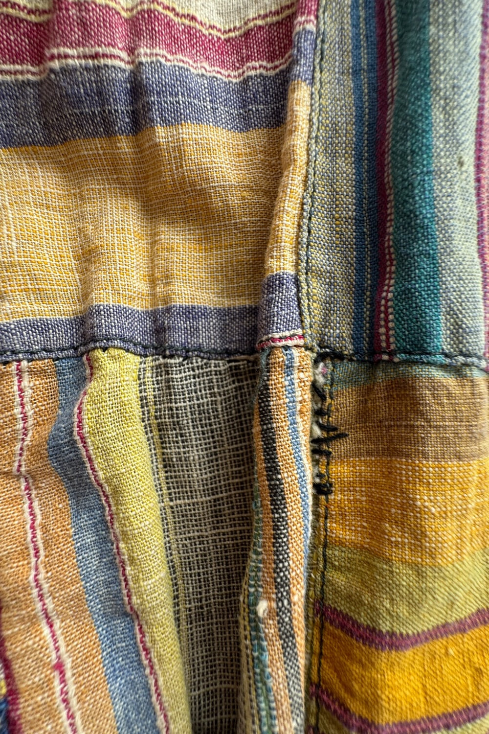 70s Gentleman John Madras Patchwork Shirt  Men's Large