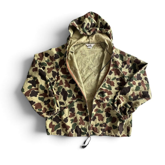 Duxbak Duck Hunter Camo Full Zip Hoodie Mens L Cotton Talon Zipper