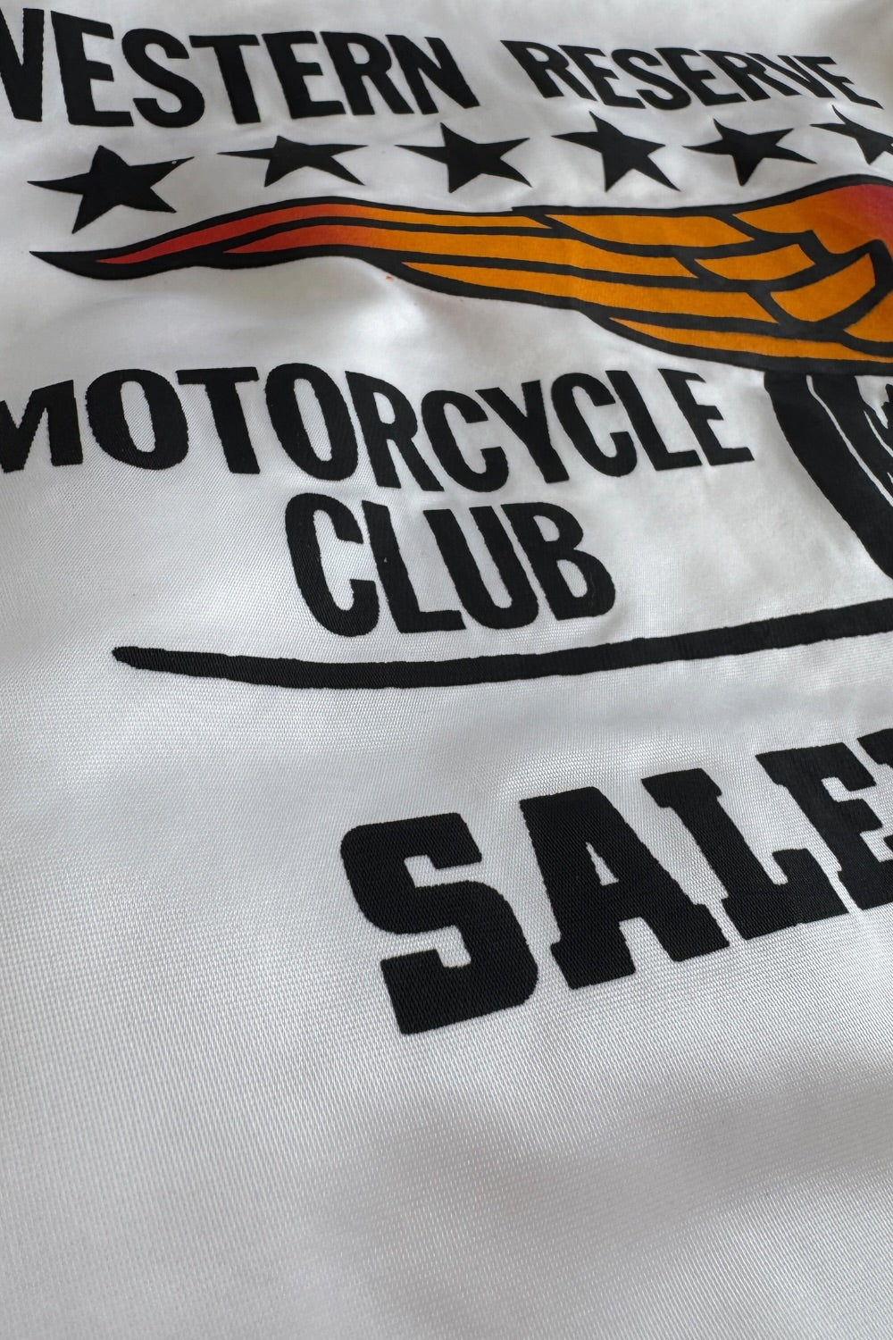 90s Holloway Western Reserve Motorcycle Club Satin Bomber