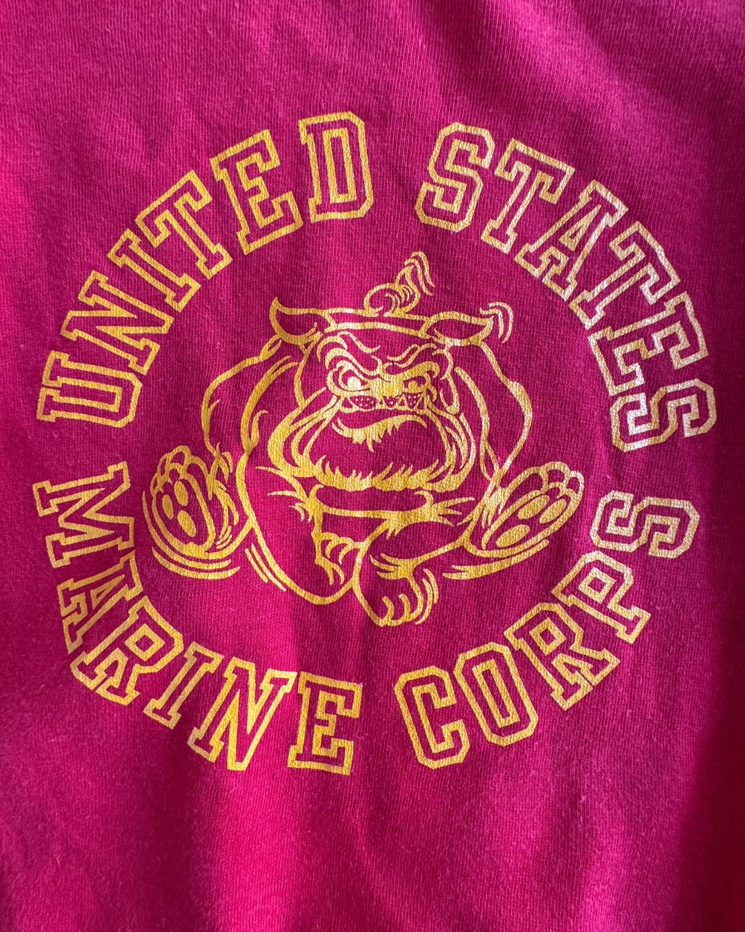 70s/80s USMC Double Sided Bulldog Crewneck Sweatshirt - Size L