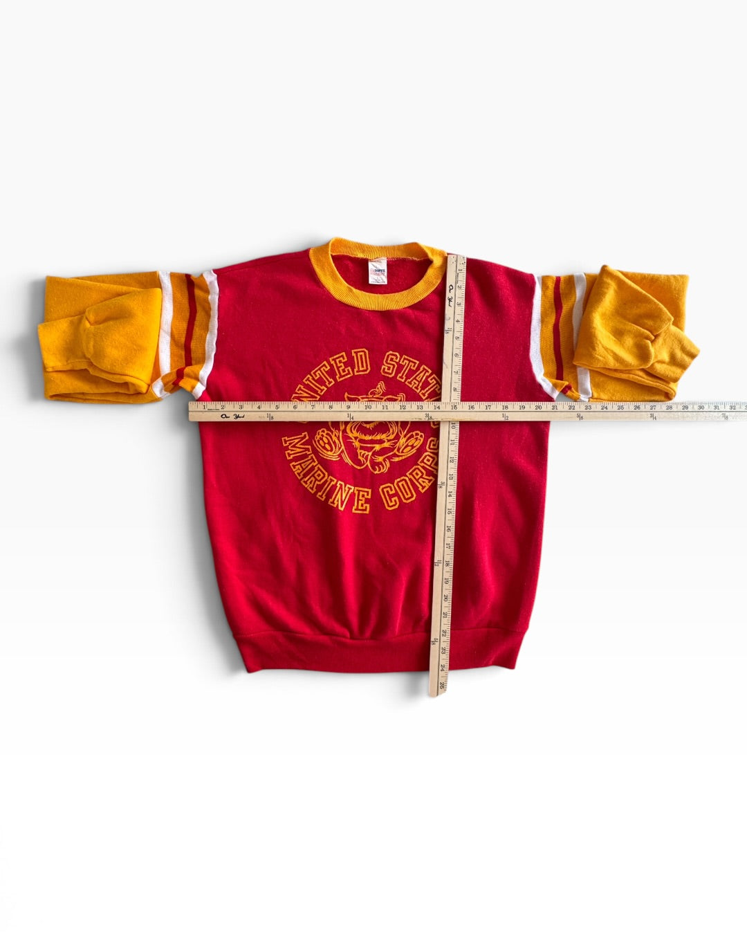 70s/80s USMC Double Sided Bulldog Crewneck Sweatshirt - Size L