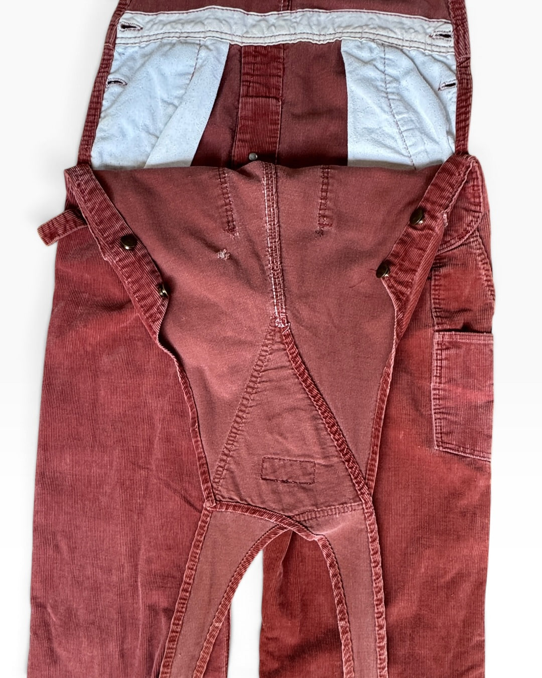 1980 Washington Dee Cee Red Corduroy Overalls Size - Youth 11/12