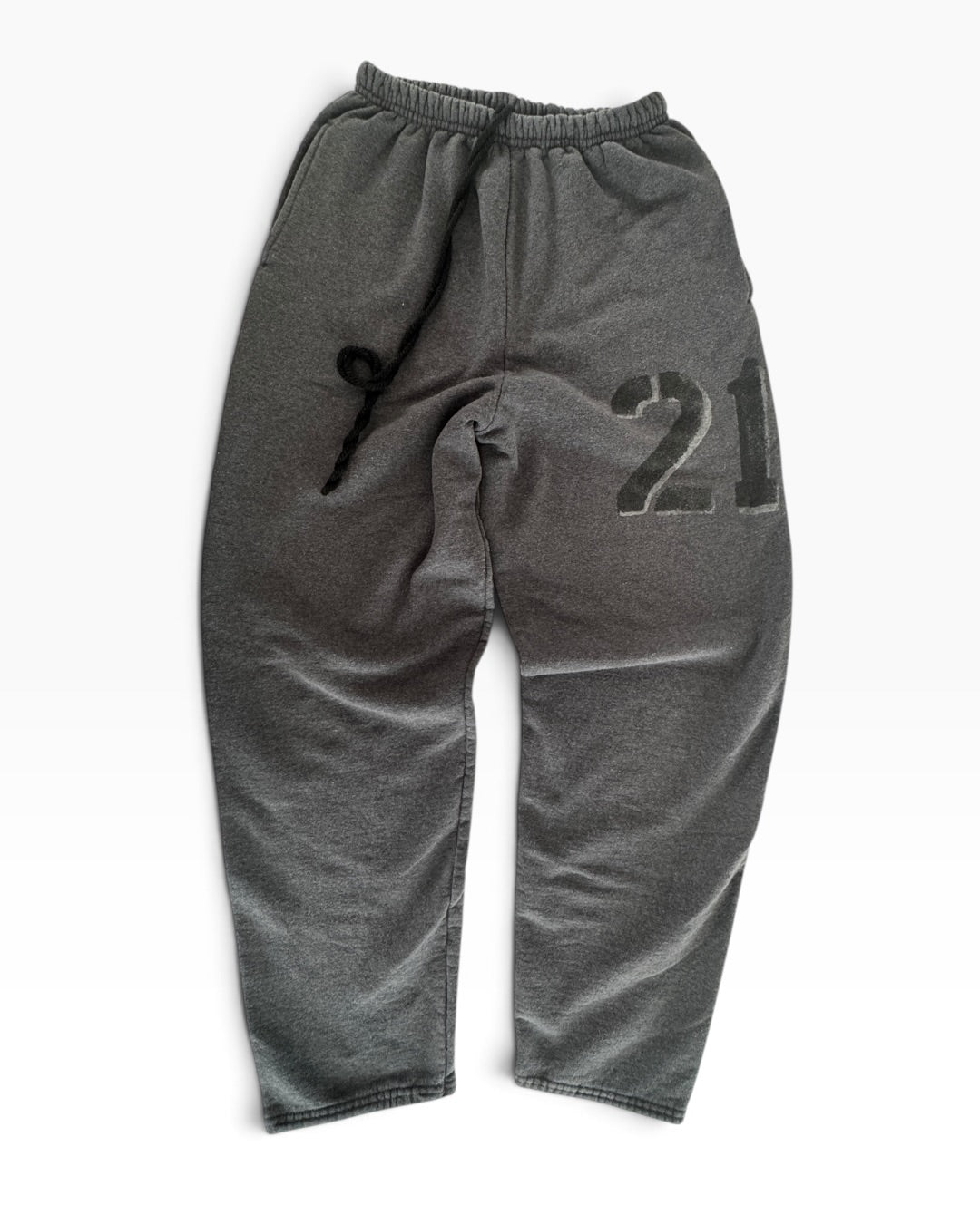 212 Custom Stencil Sweatpants - Hanes - Grey, Size M