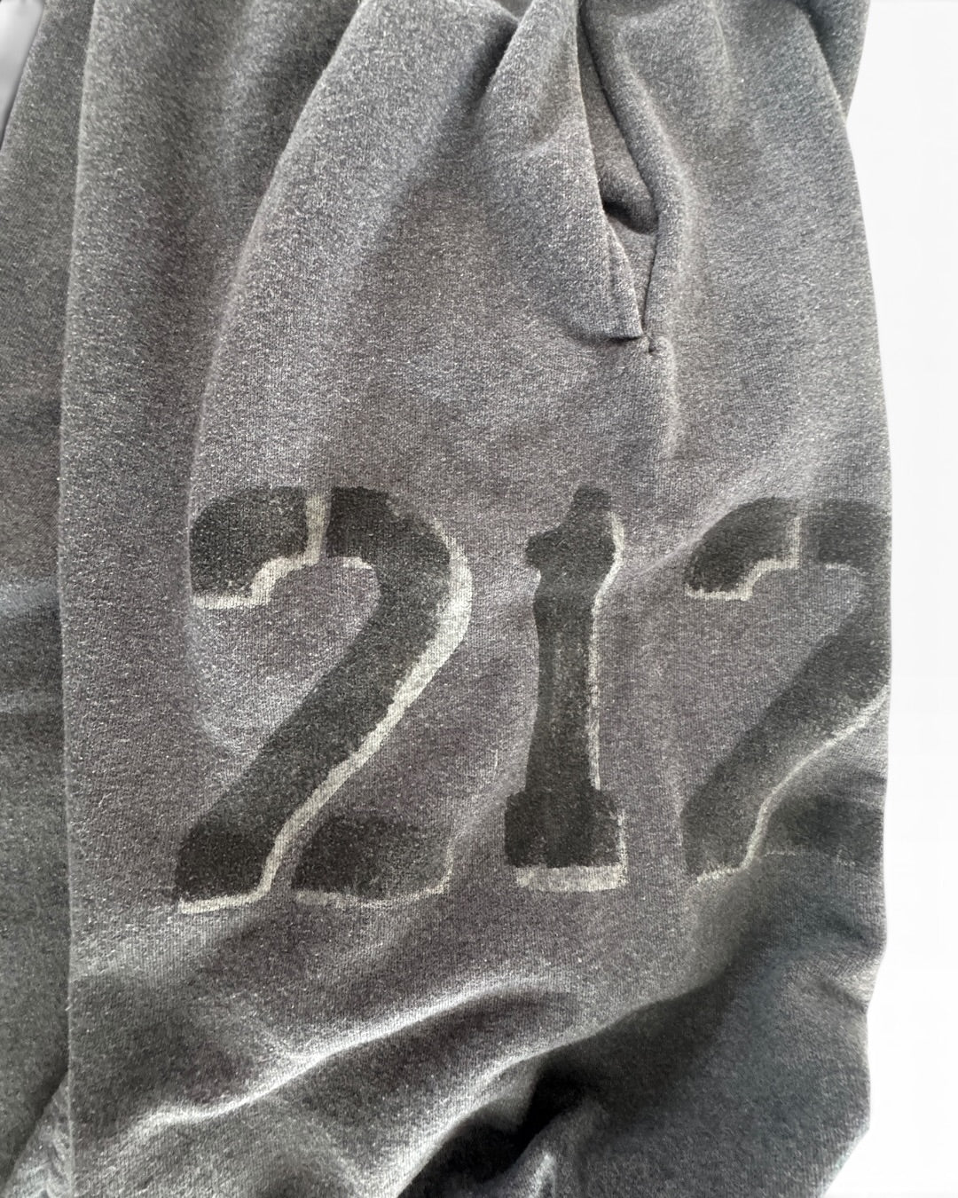 212 Custom Stencil Sweatpants - Hanes - Grey, Size M