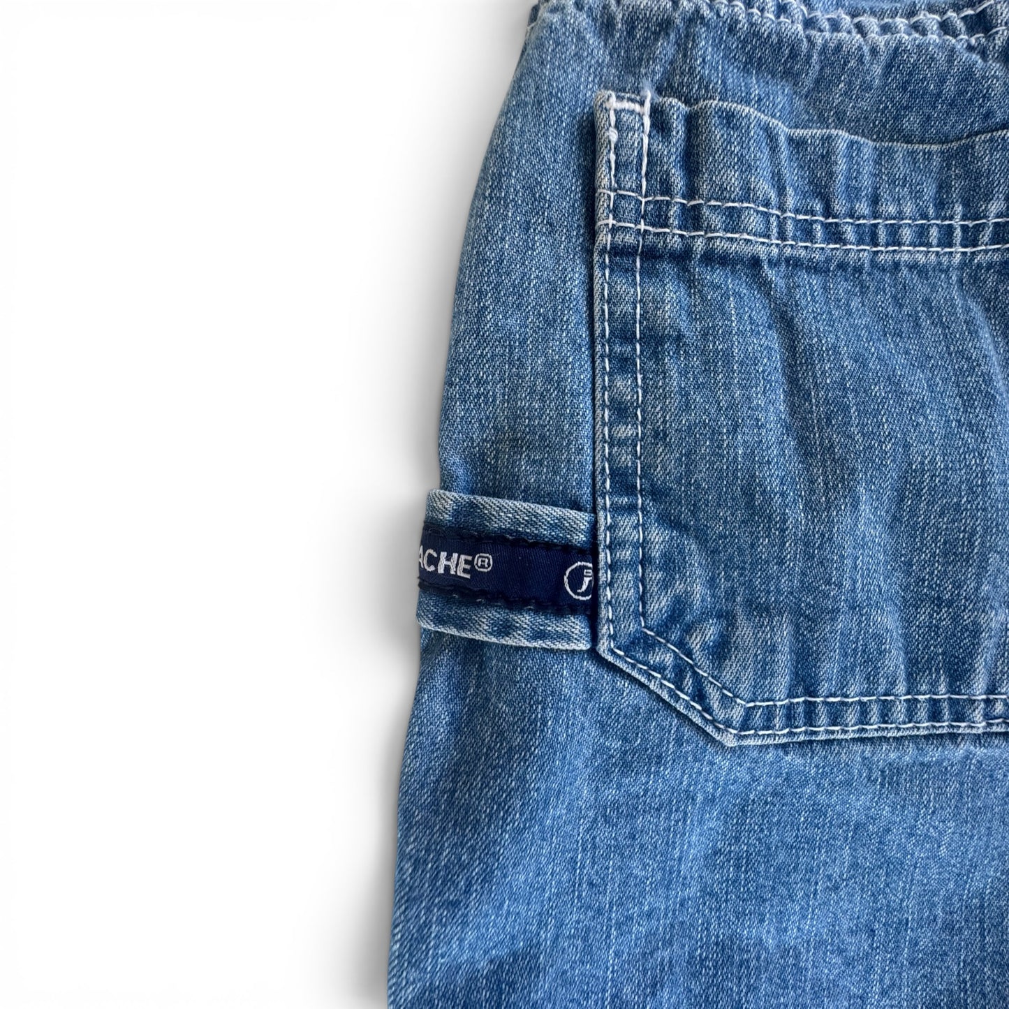 90s Jordache Button-Fly Carpenter Denim Shorts Light Wash