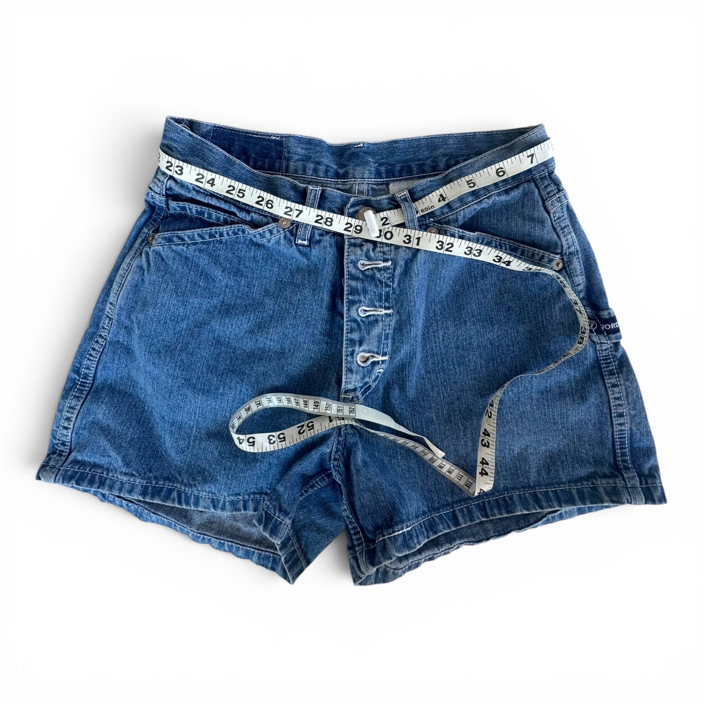 90s Jordache Button-Fly Carpenter Denim Shorts Light Wash