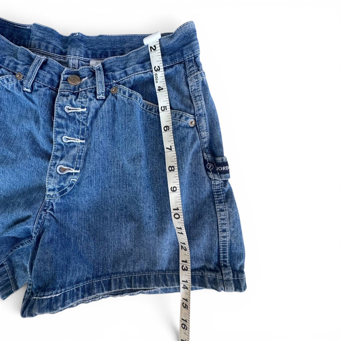 90s Jordache Button-Fly Carpenter Denim Shorts Light Wash