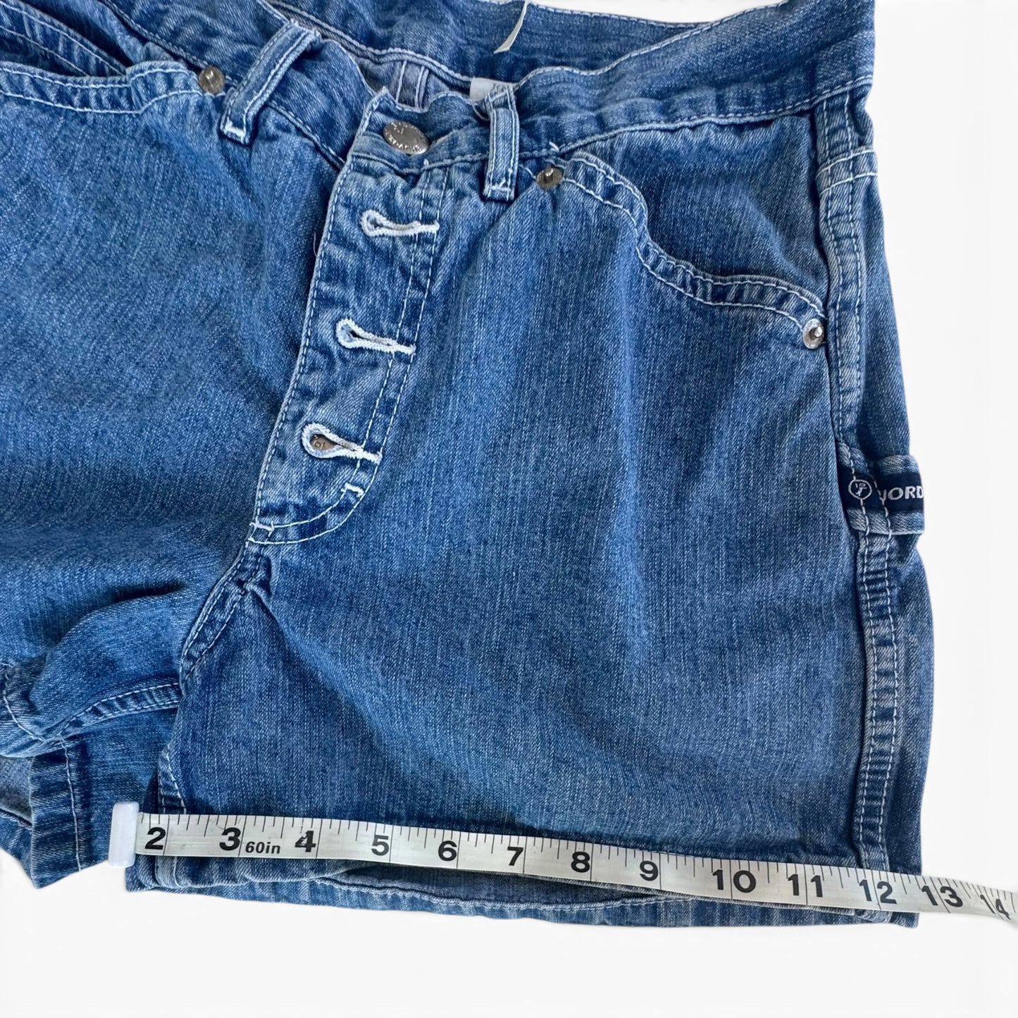 90s Jordache Button-Fly Carpenter Denim Shorts Light Wash