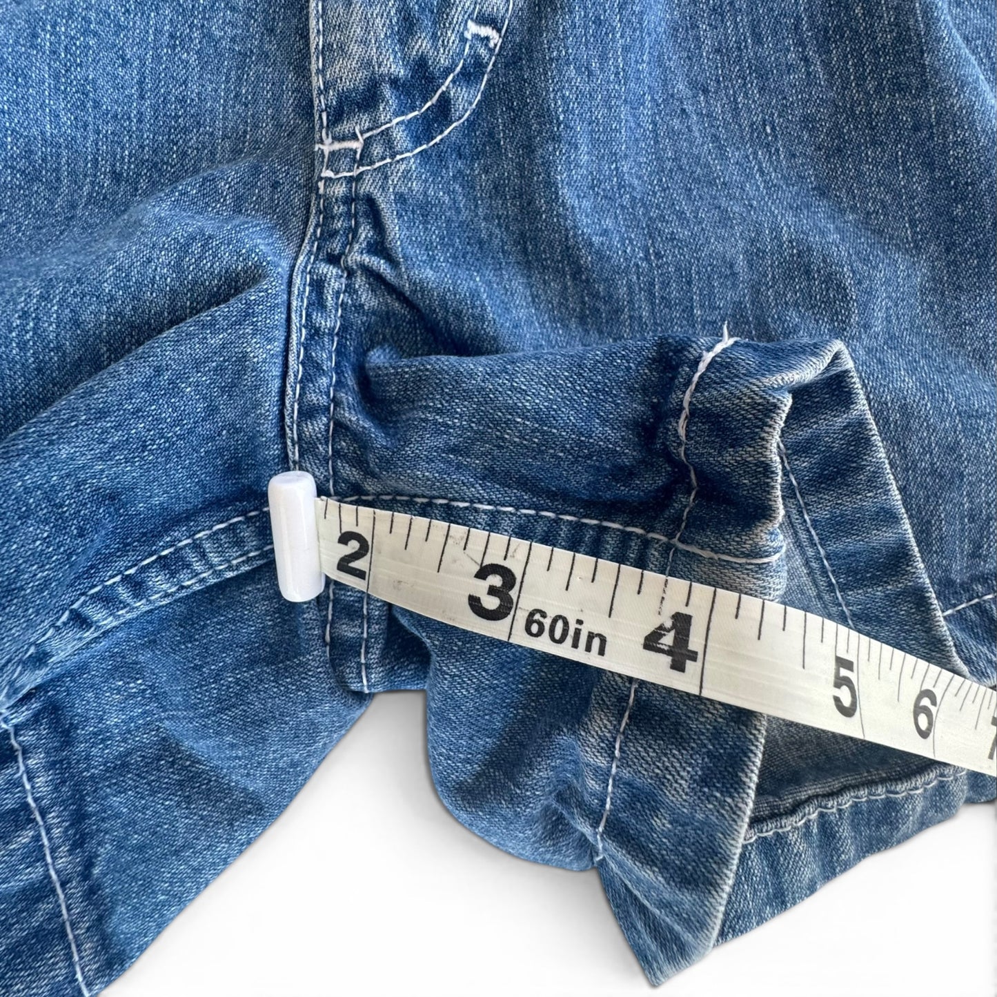 90s Jordache Button-Fly Carpenter Denim Shorts Light Wash