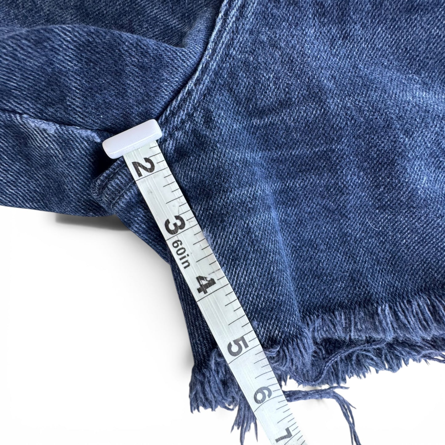 90s Jordache Basics High-Rise Cut-Off Denim Shorts Dark Indigo