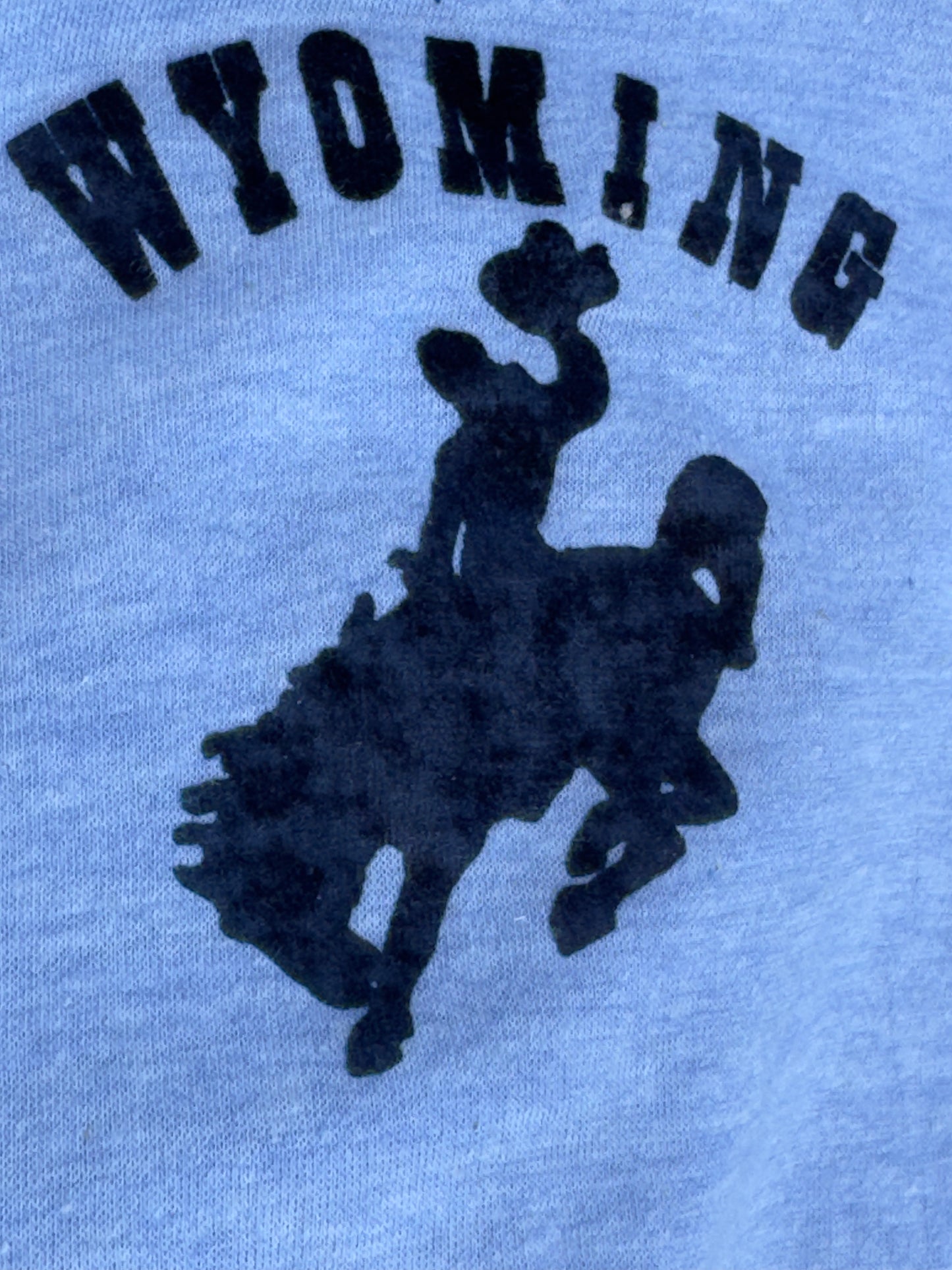 70s Wyoming Cowboy Flocked Ringer Tee