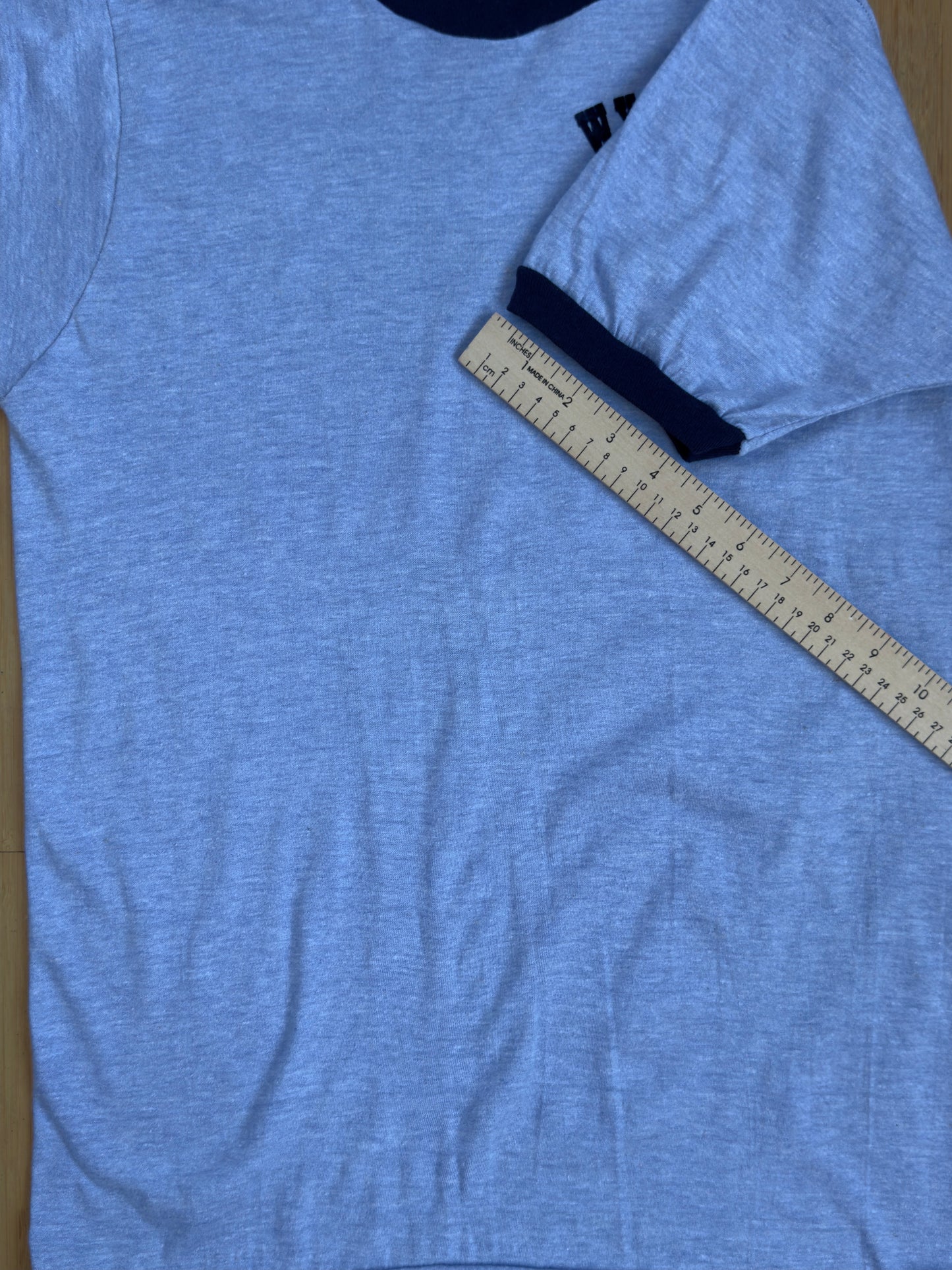70s Wyoming Cowboy Flocked Ringer Tee